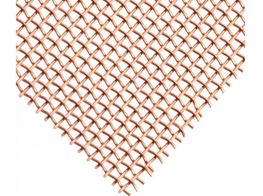 Red copper wire mesh